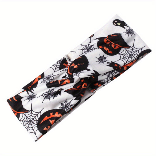 Pumpkin Ghost Pattern Headband Halloween Hairband