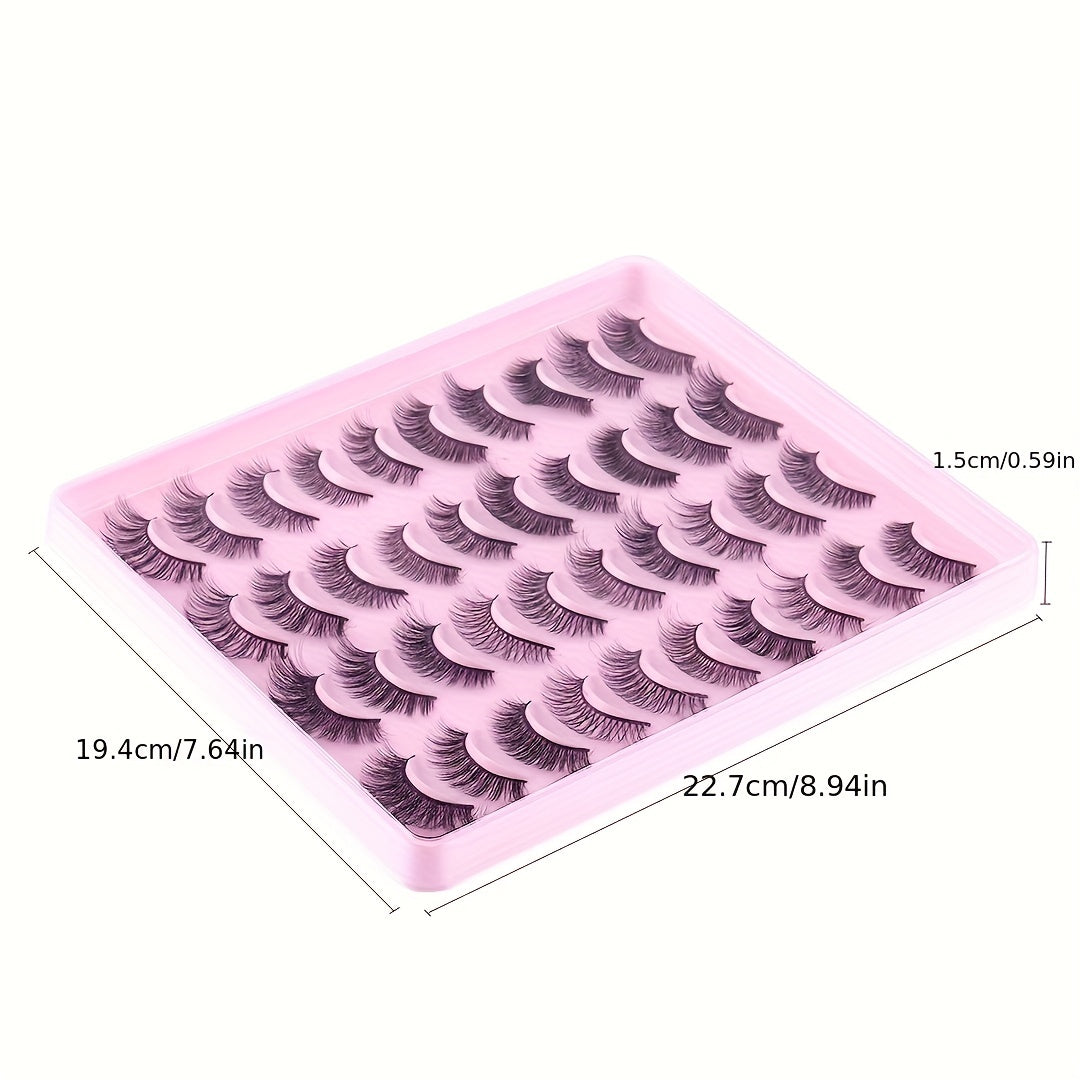 20 Pairs False Eyelashes Natural Fluffy Thick Full Strip Lash Mix Styles