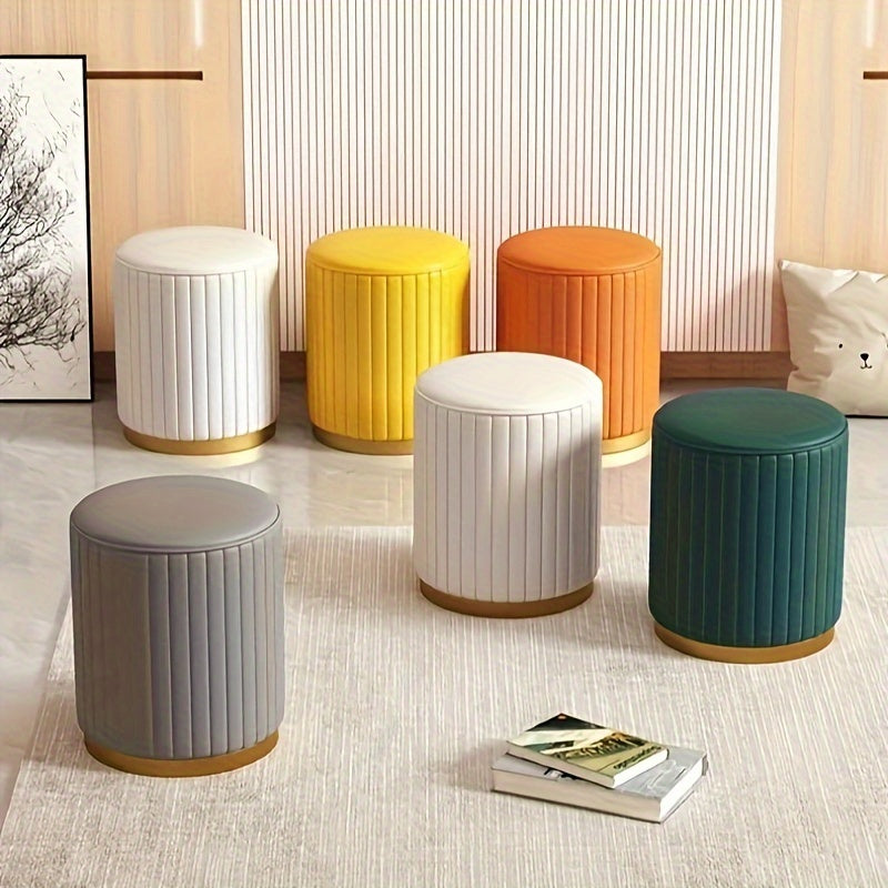 Light Tea Table Stool Italian Makeup Round Stool Small Household Footrest Stool