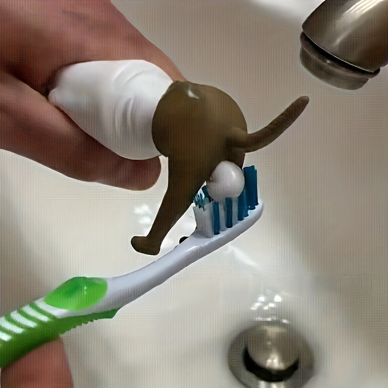 1pc Poop Dog Butt Toothpaste Caps for Squeezing Out Toothpaste - Prank Tool