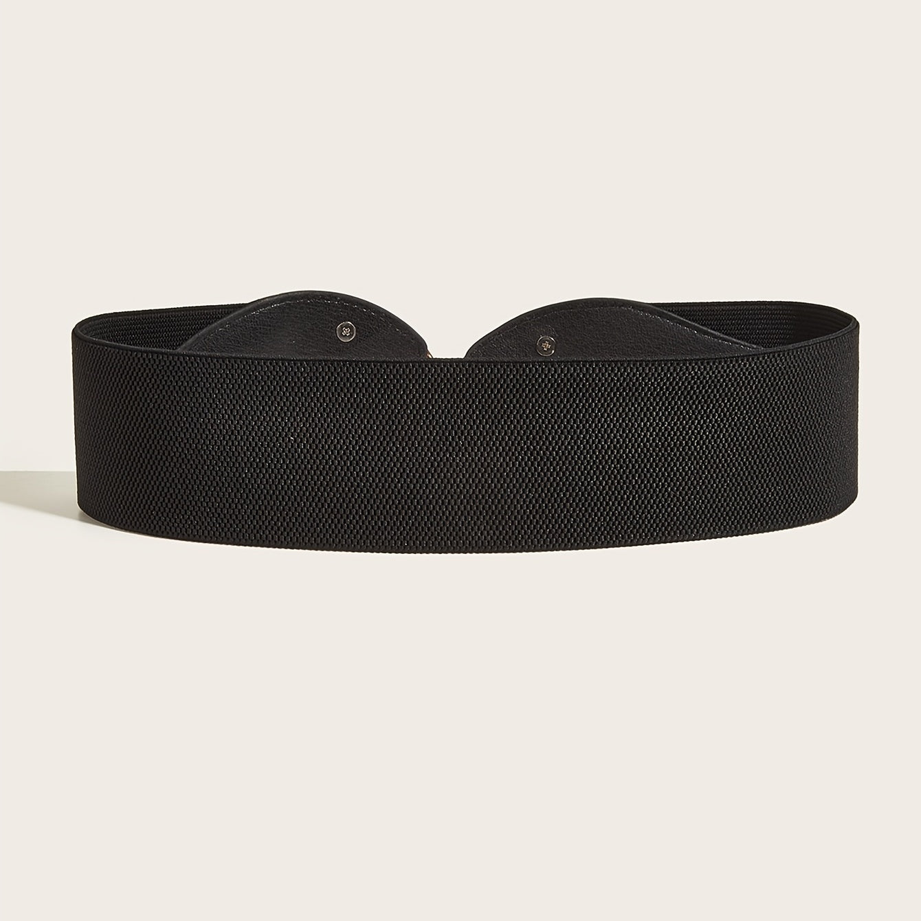 Leaf Buckle Elastic Belt Vintage Elastic Waist Belt Metal Buckle Belt