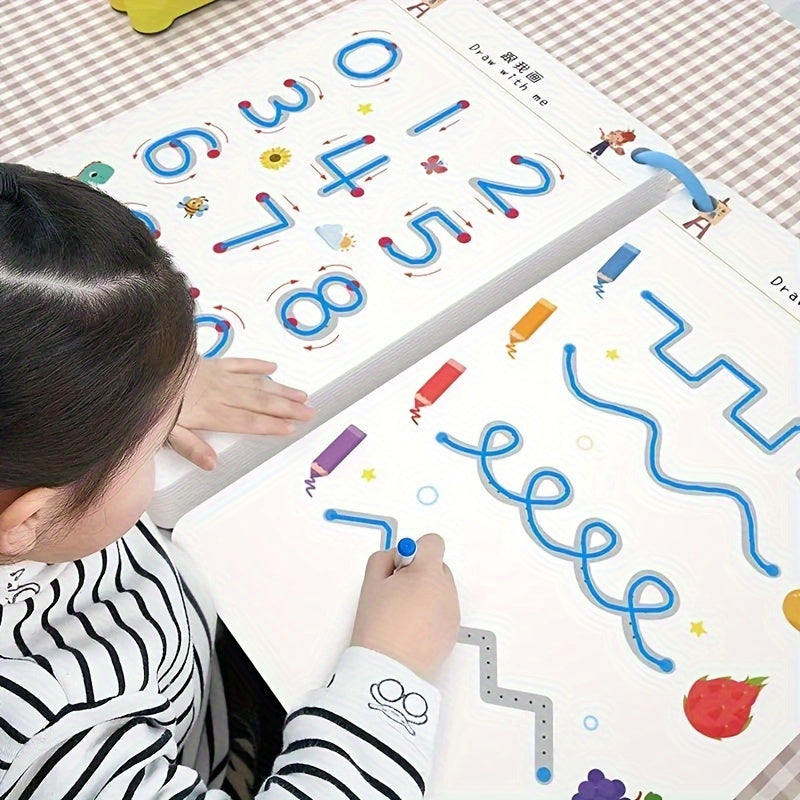 Reusable Magic Tracking Exercise Book Montessori Education Stationery