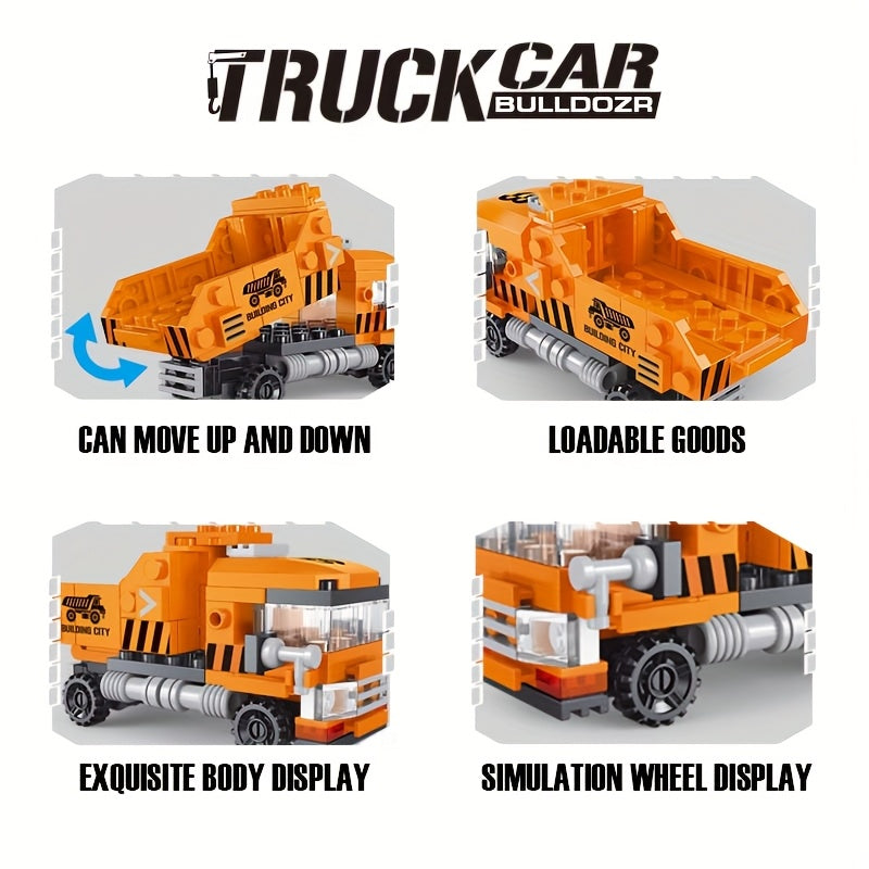 Dump Truck Building Blocks Set - Creative Engineering Vehicle Toy