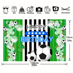 Soccer Party Backdrop Banner Grassland Background Cloth Decoration