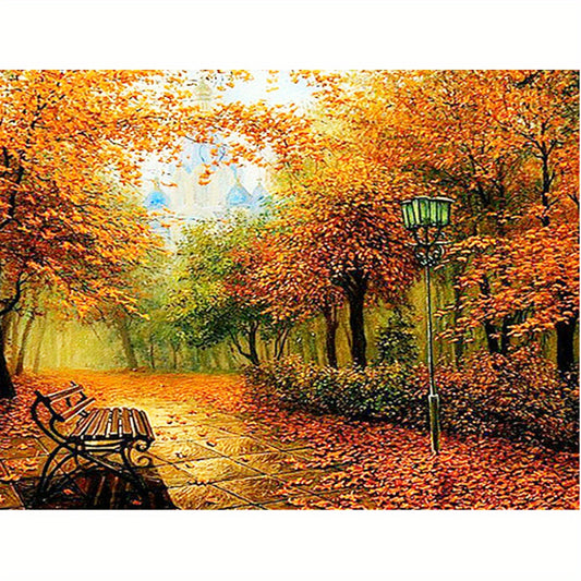5D DIY Golden Autumn Forest Diamond Painting Kit - Full Drill