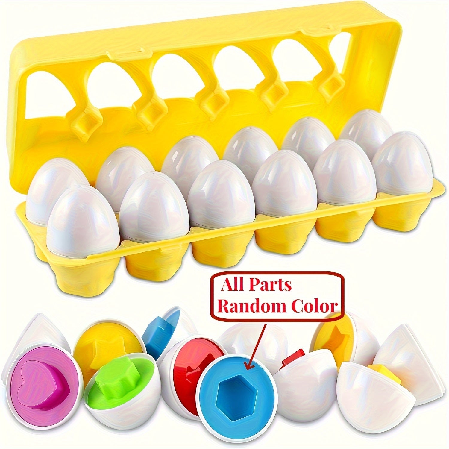 Educational Egg Matching Game and Shape Sorting Puzzle for Toddlers
