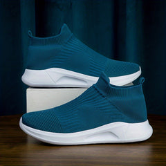Men's Breathable Slip-On Lace Knit Sneakers with Assorted Colors