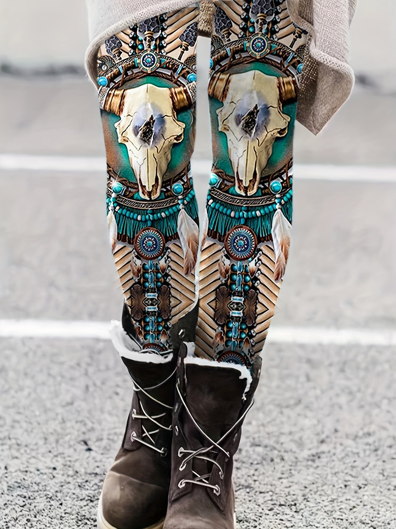 Boho High Waist Leggings for Women
