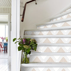 Scandi Vinyl Stair Sticker Peel Stick Waterproof Riser