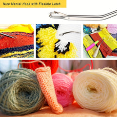 7pcs Interlocking Tool for Latch Hook Needle Dreadlock Crochet for Braid Hair