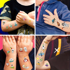 Spaceship Unicorn Robot Tattoo Stickers Waterproof