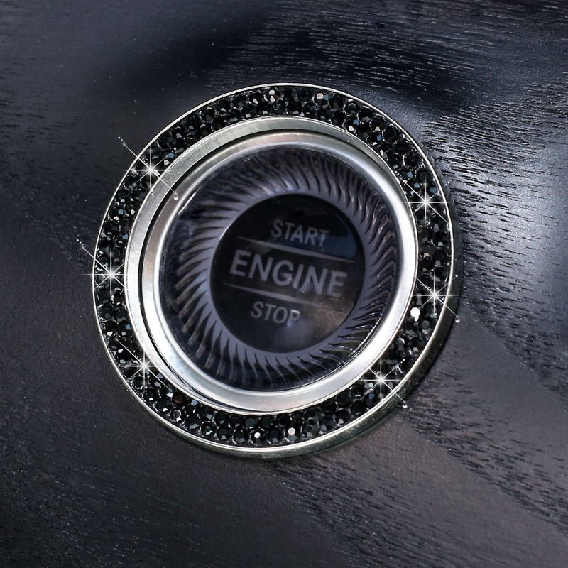 Rhinestone One Button Start Car Decor