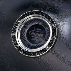 Rhinestone One Button Start Car Decor