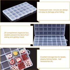 28 Grids Plastic Storage Box Jewelry Fishing Gear Organizer