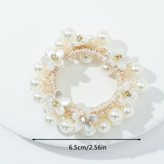 Faux Pearl Style Hair Scrunchie Hairband Unique Boho Wedding Event Gift