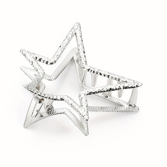 Y2K Metal Star Hair Claw Shark Claw Mini Hair Clip