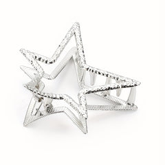 Y2K Metal Star Hair Claw Shark Claw Mini Hair Clip