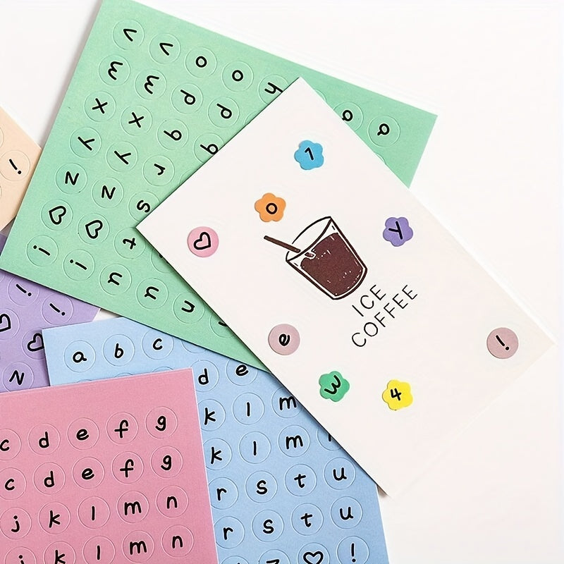 Lowercase Letter Stickers English Alphabet Number Sticker