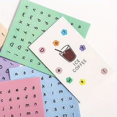 Lowercase Letter Stickers English Alphabet Number Sticker