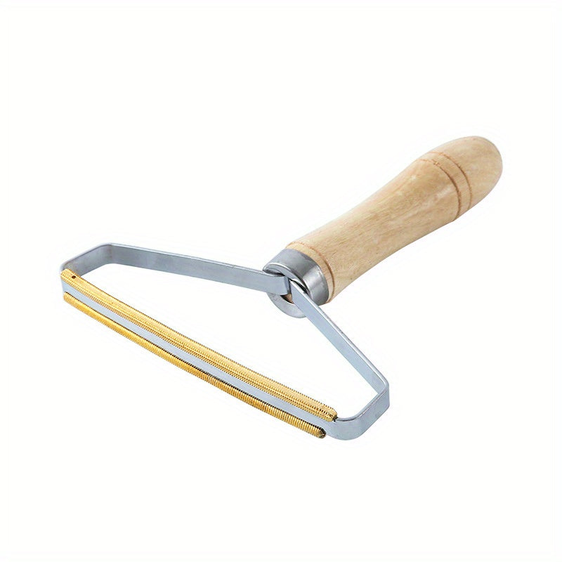 Wooden Handle Hair Remover for Dogs, Stainless Steel Double Sided