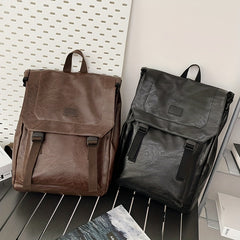 Vintage Stylish Backpack Soft Retro Versatile Travel Knapsack
