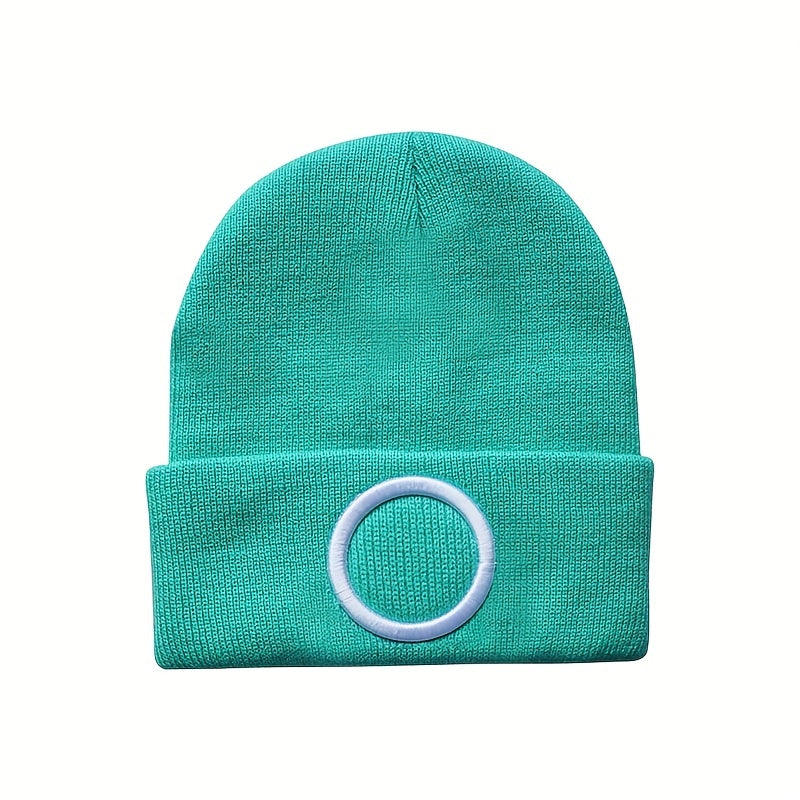 Round Embroidery Knitted Hat and Handsome Acrylic Knit Hat for Men