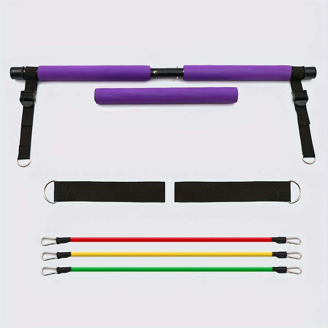 3 Section Pilates Stick with Resistance Band