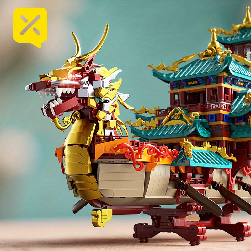 Dragon Boat Building Blocks Model for Parties
