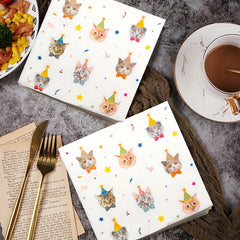 41pcs Cat Birthday Party Supplies Cat Party Decorations&Tableware Set