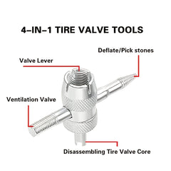 4 in 1 Valve Wrench: Upgrade Tire Maintenance