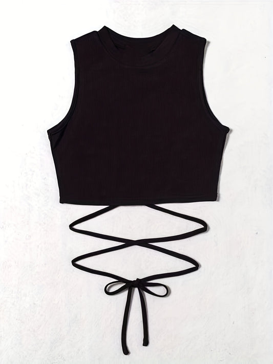 Y2K Sleeveless Crop Tank Top for Summer