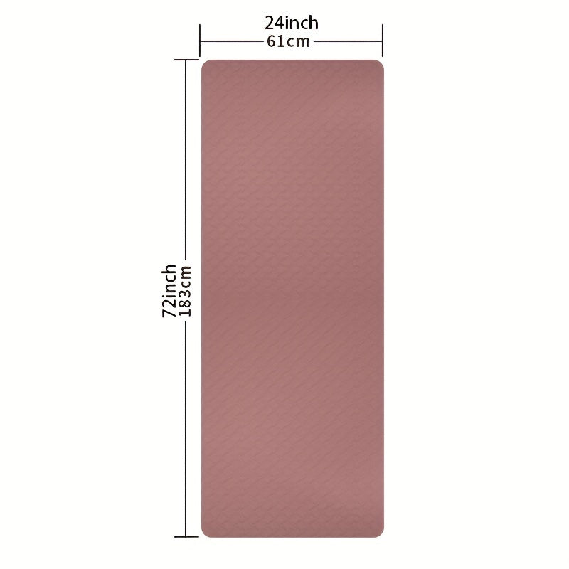 Solid Double Sided Non-Slip Yoga Mat Eco Friendly TPE Pilates Mat