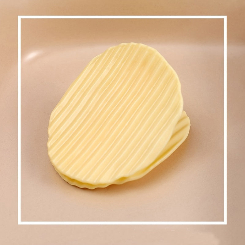 2pcs Potato Chip Shape Folder Snack Bag Sealing Clip Keep Bills & Snacks Secure