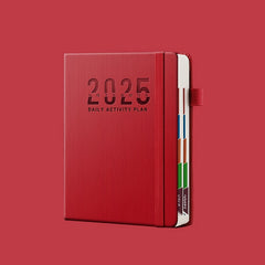 Ultimate Daily Planner 365 Academic Notebook Red Green