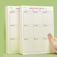 2pcs Vertical Math Practice Number Operations Workbook