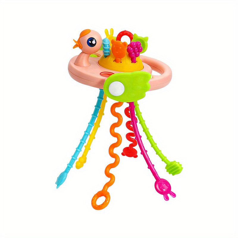 Baby Toy Finger Pull String Astronaut Duck for 6 Month