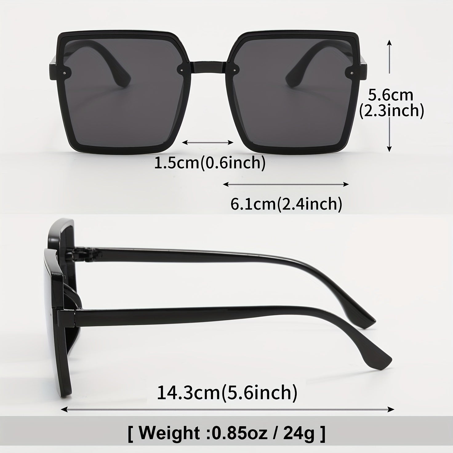3 Pairs Men's Large Frame Sunglasses UV Resistant for Holiday Outdoor