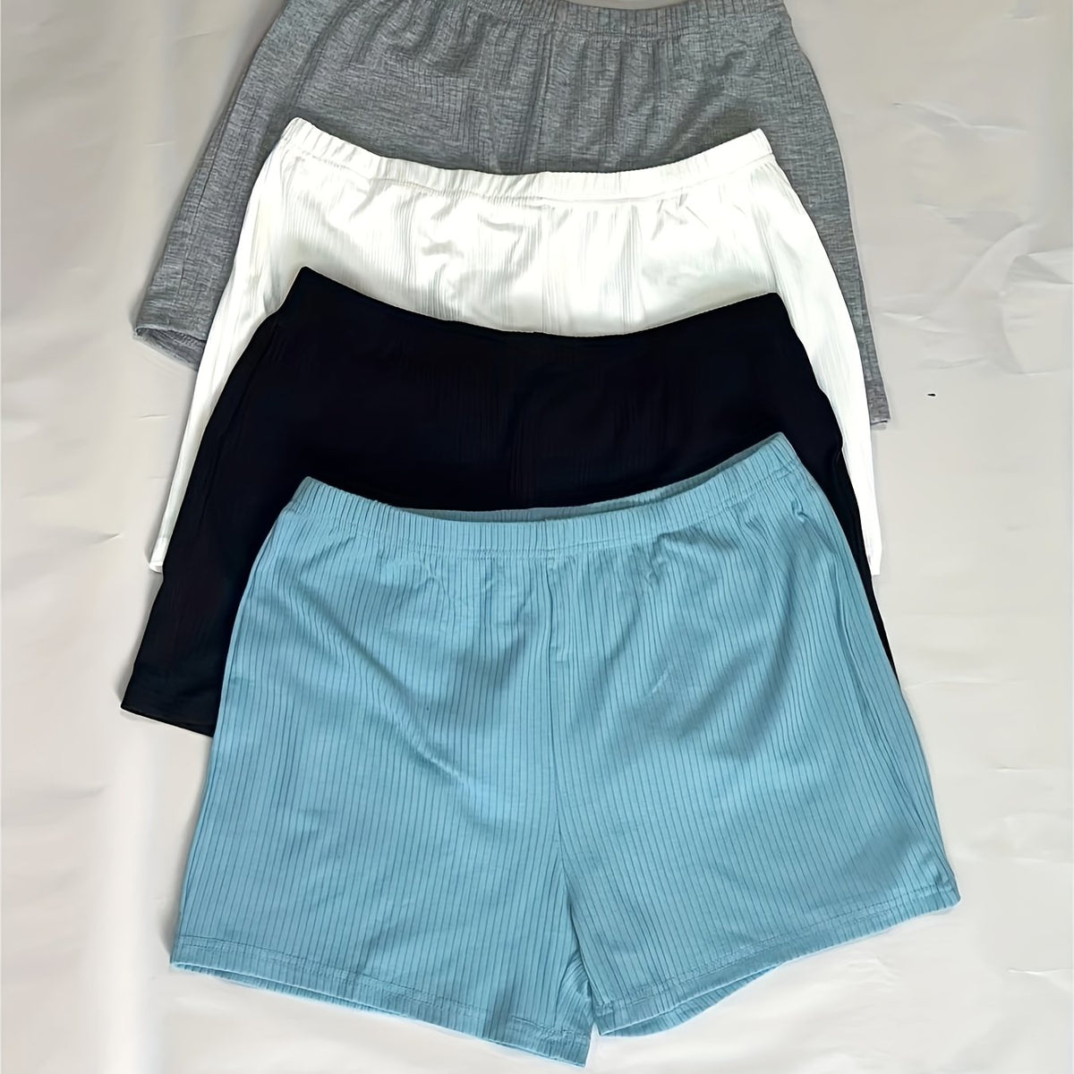 Versatile Basic Shorts 4 Pack Casual Wide Leg Biker Shorts Women