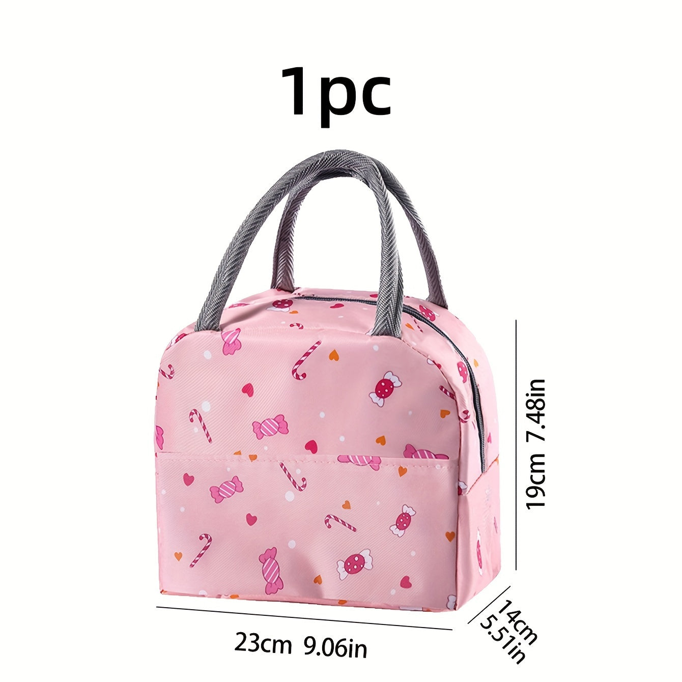 Durable Oxford Cloth Lunch Bag with Aluminum Foil Liner