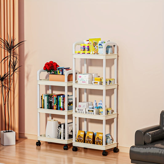 3 Tier Utility Cart Rolling Organization Cart with Handle and Wheels