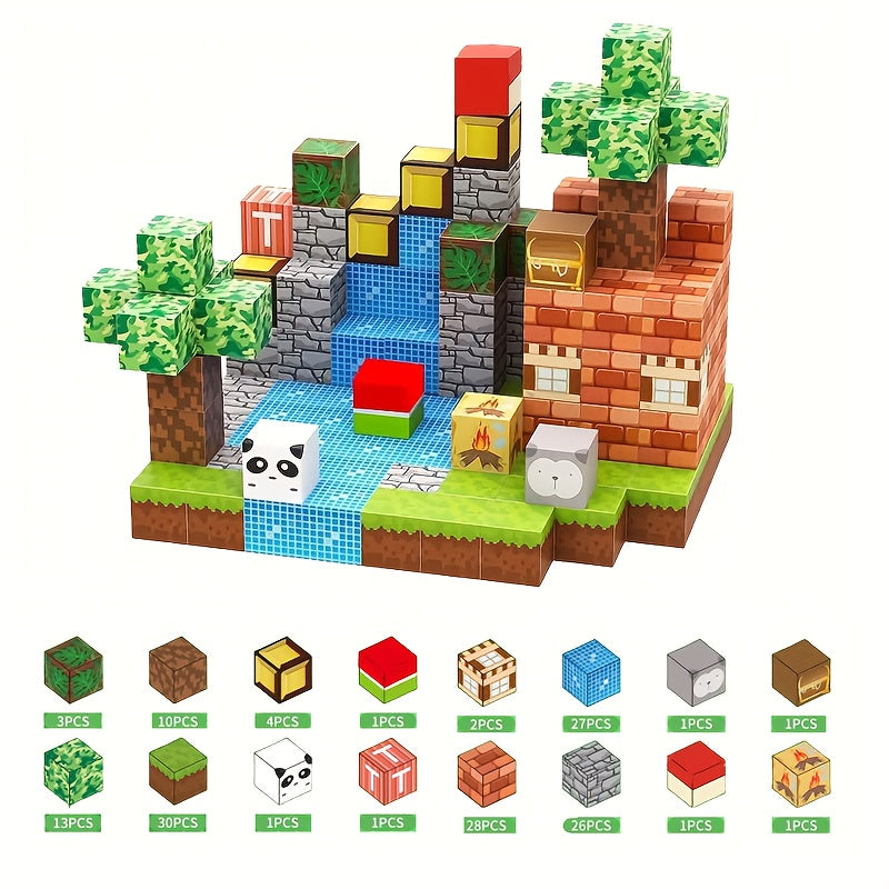 150Pcs Magnetic Building Block Toy Set Creative Stacking Blocks