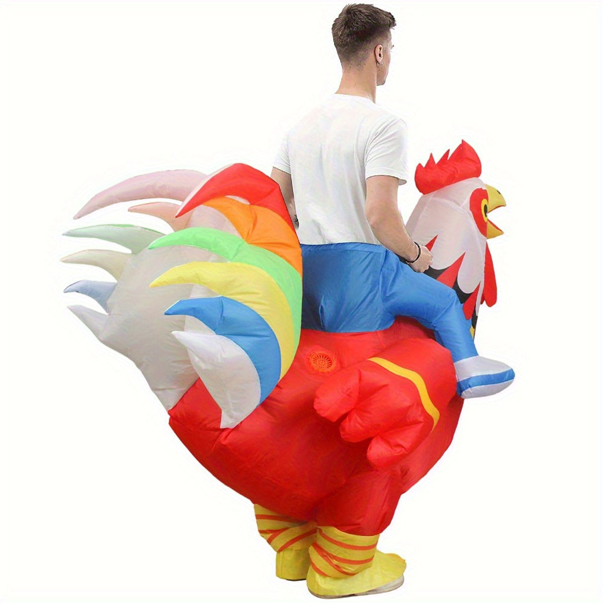 Inflatable Rooster Costume Funny Halloween Cosplay Party