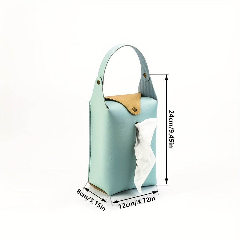 Car Tissue Bag Leather Storage Box