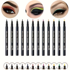 12 Colors Soft Liquid Eyeliner Balm Long Lasting Waterproof Pen Smudge Proof