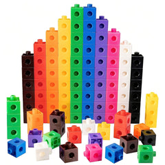 Colorful Cubes Building Blocks Set Educational Math Learning Aid