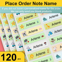 Personalize Your Kids' School Supplies with Animal Style Name Stickers