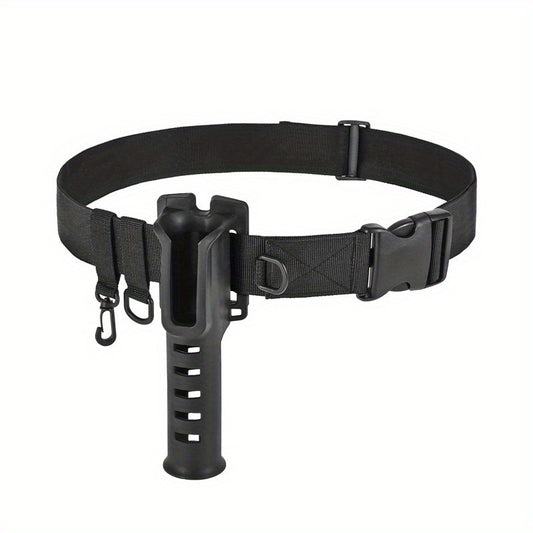 Adjustable Fishing Rod Holder Belt with Pole Inserter