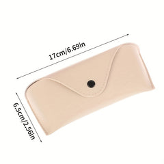 Stitch Detail Glasses Bag PU Leather Sunglasses Pouch Case