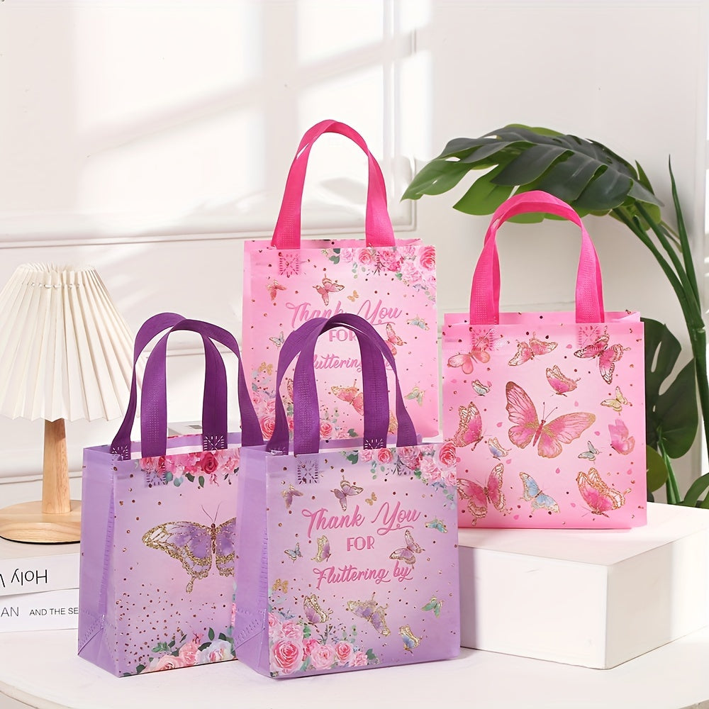 4pcs Butterfly Gift Bags for Baby Shower & Birthday