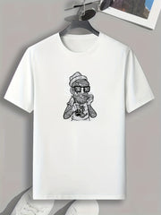 Street Artist Print Men's Comfy T-shirt for Outdoor Summer